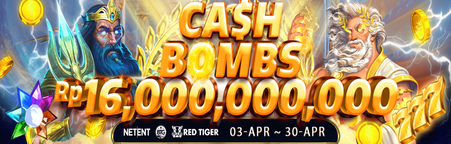 NETENT REDTIGER BTG CASH BOMB APRIL