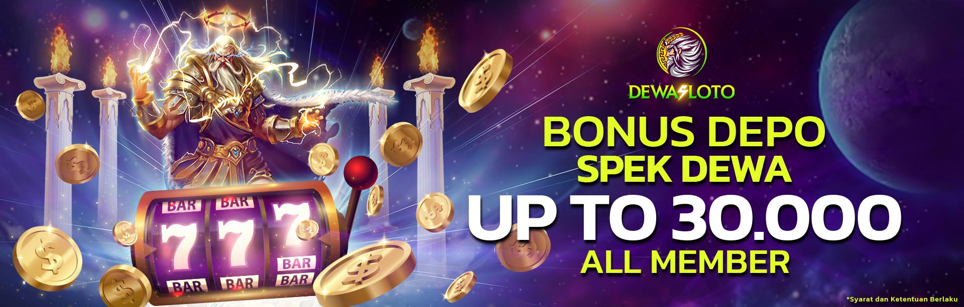 BONUS SPEK DEWA 50% BELAKANG